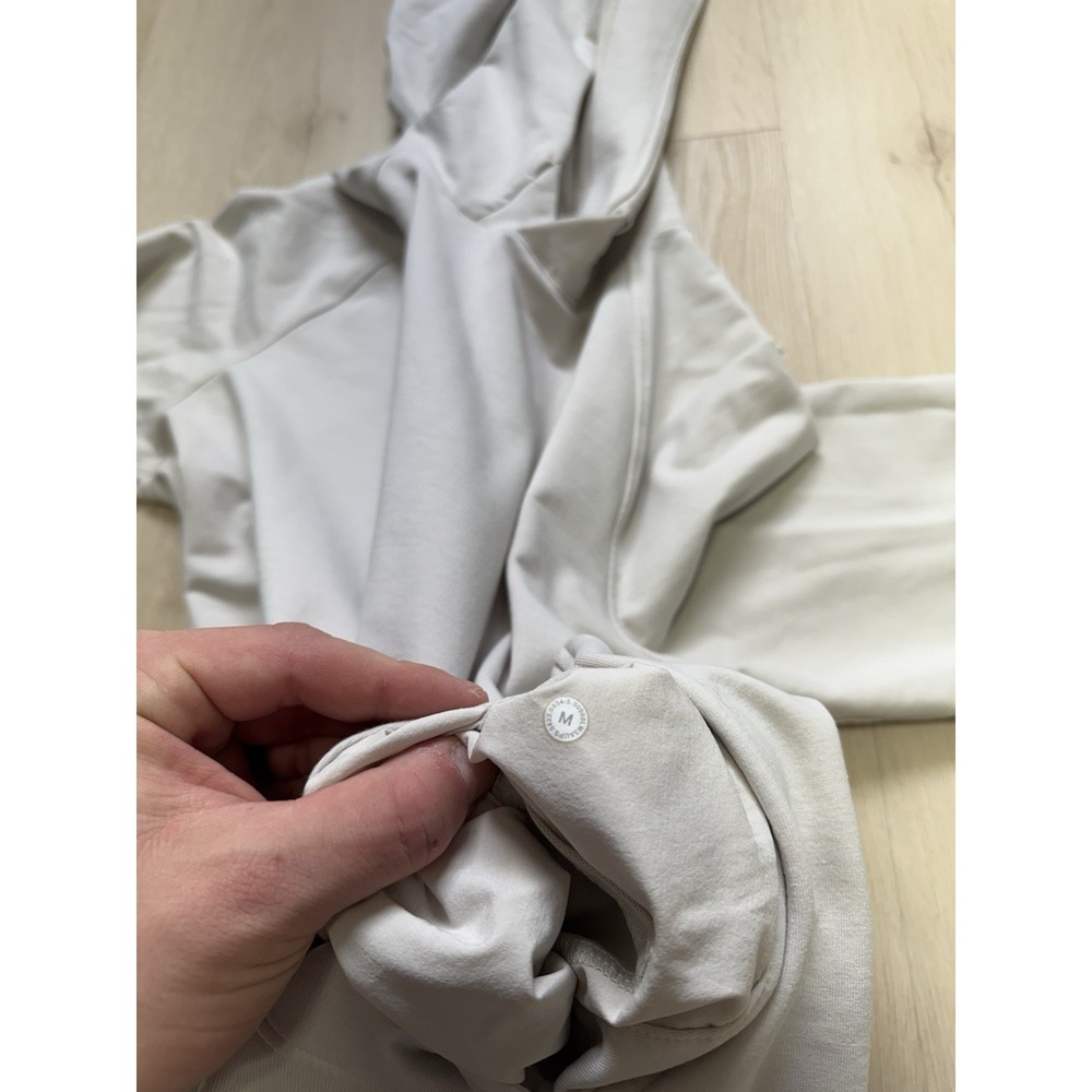 Lululemon Hoodie Women's Medium Off White Pullover Sweatshirt Scuba - Picture 4 of 7